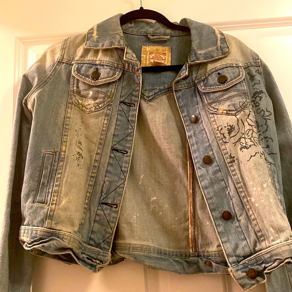 Abercrombie rare wash denim jacket .. like new hardly been worn .